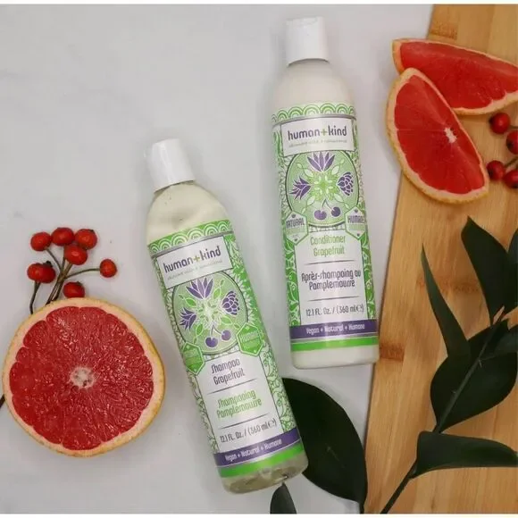 HUMAN + KIND - NWT Grapefruit Shampoo & Conditioner Duo/12.1 oz Each/Vegan - Picture 8 of 15